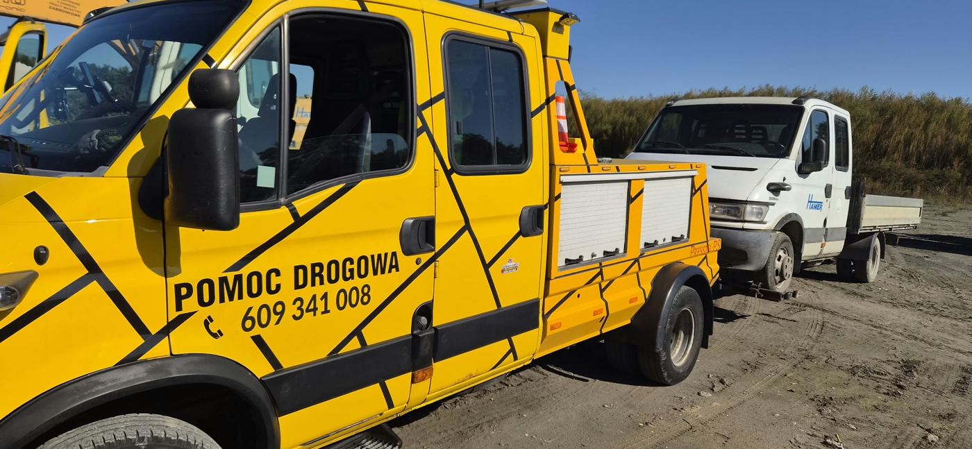 Holowanie busów i aut dostawczych na motylku - holownik drogowy PRESSTO Dąbrowa Tarnowska